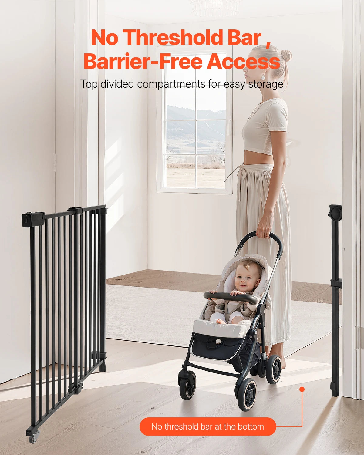 SucceBuy Baby Gate Adjustable Child And Pet Safety