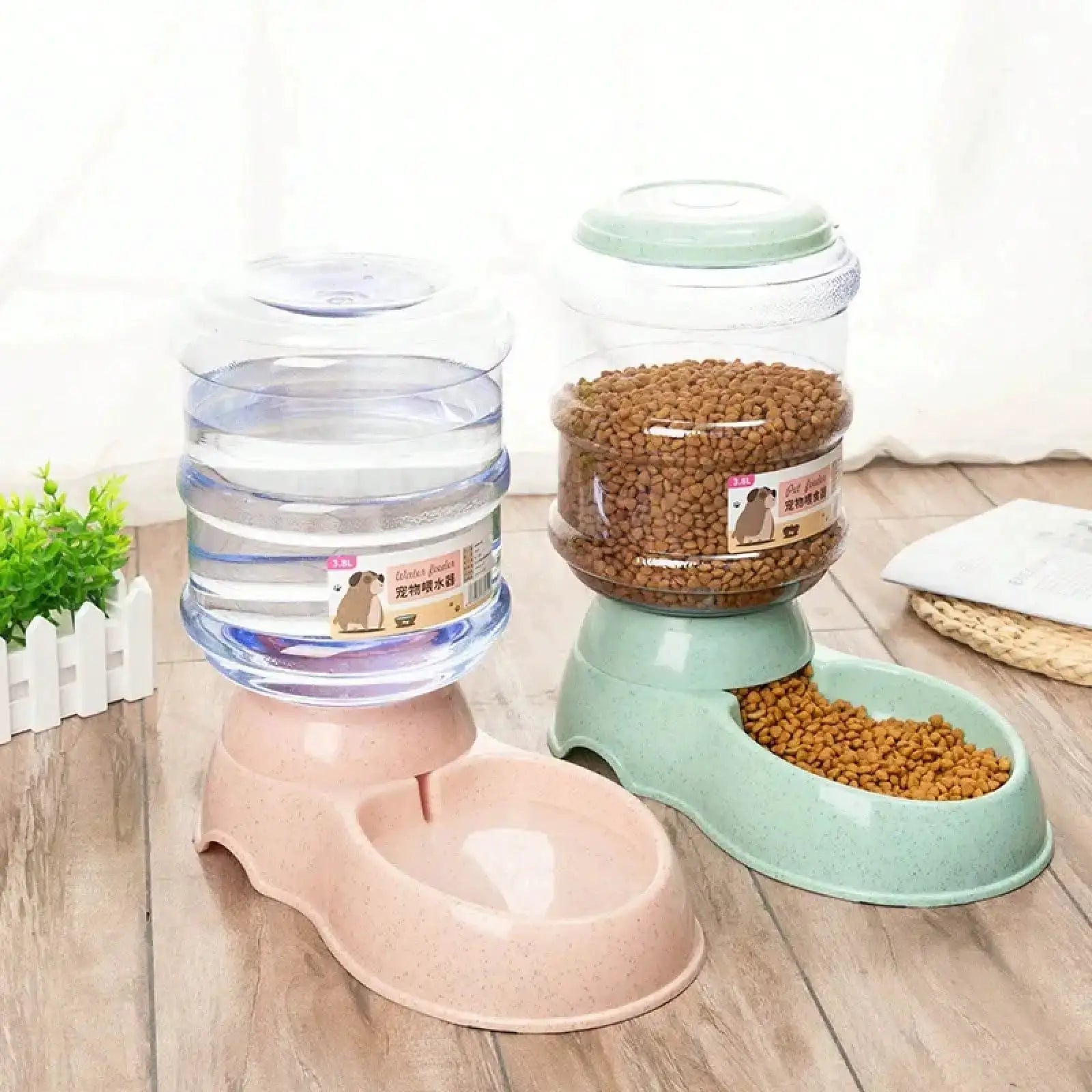 Large Capacity Pet Feeder Bowls Small Dog Food Bowl Automatic Water Dispenser Cat Bowls Pets Feeding Bowls Drink Water Bowl by Furtastic Pet Essentials