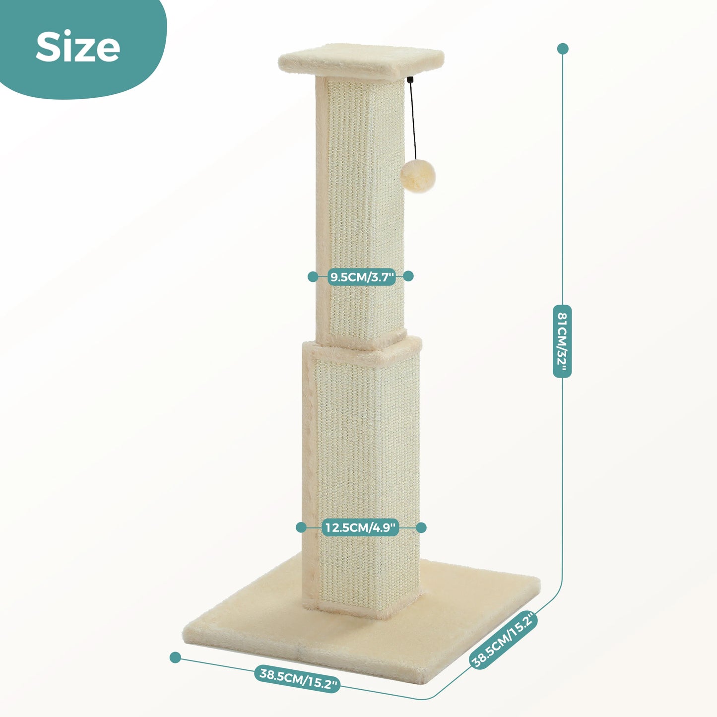 PAWZ Road Cat Scratching Post Indoor Tall Scratching Toy