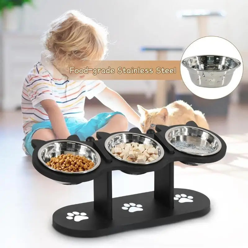 YOWEI Elevated Cat Bowls With Non Slip Base