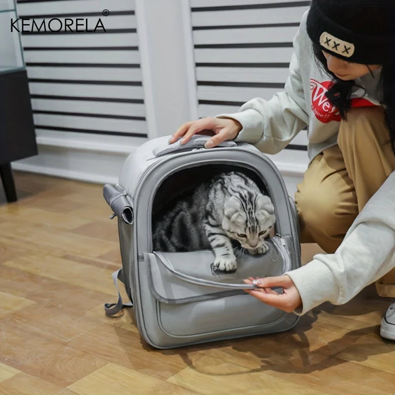 KEMORELAB Breathable Mesh Pet Carrier Backpack for Dogs and Cats