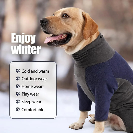 Cozy Fleece Dog Sweater Coat for Winter Warmth and Comfort