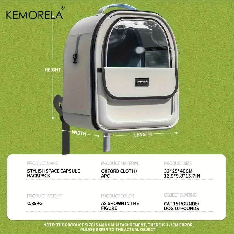 KEMORELAB Breathable Mesh Pet Carrier Backpack for Dogs and Cats