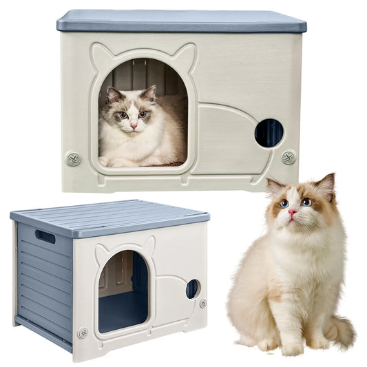 Alloet Outdoor Waterproof Cat Dog House For Small Pets