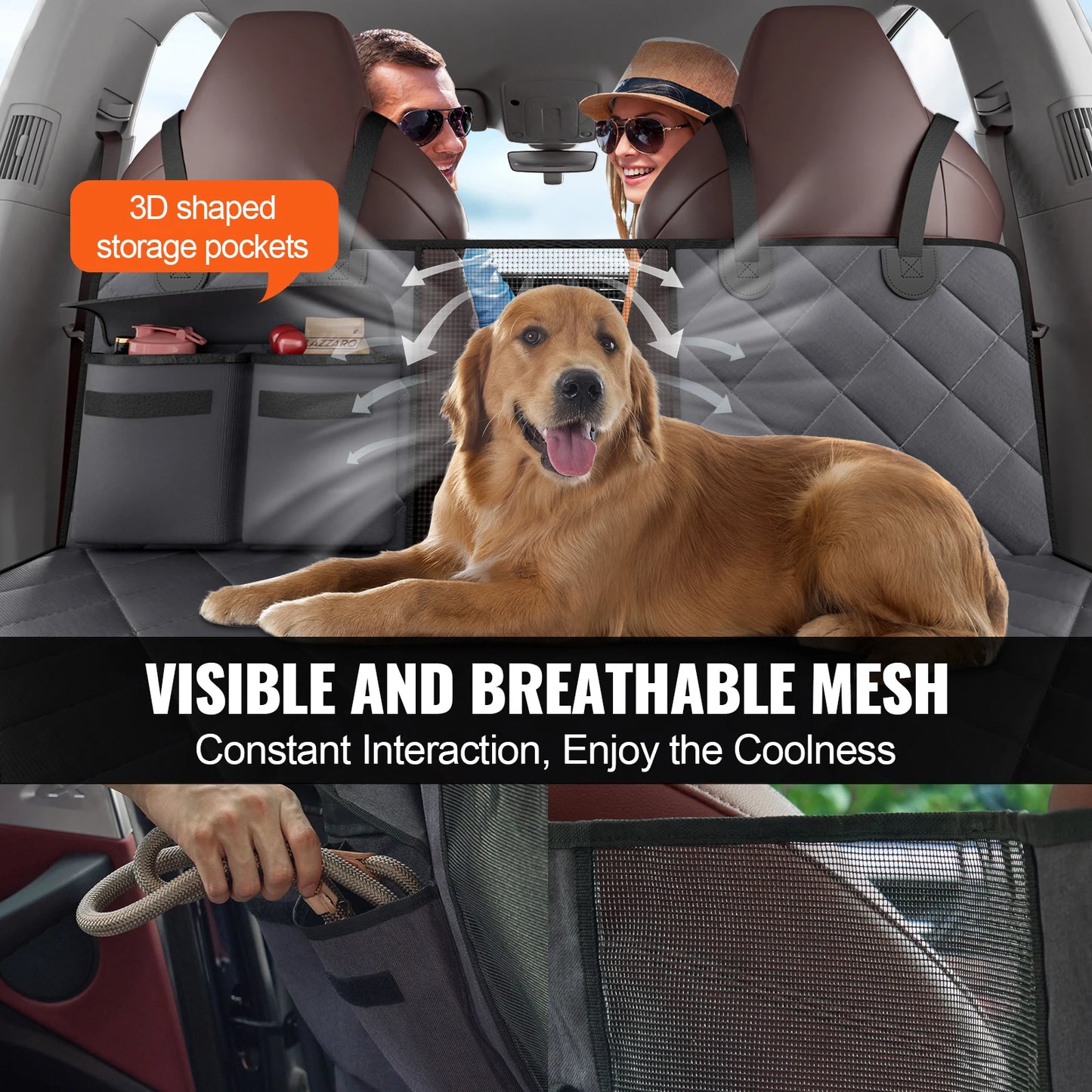 SucceBuy Back Seat Extender Dog Hammock Waterproof Car Seat Cover