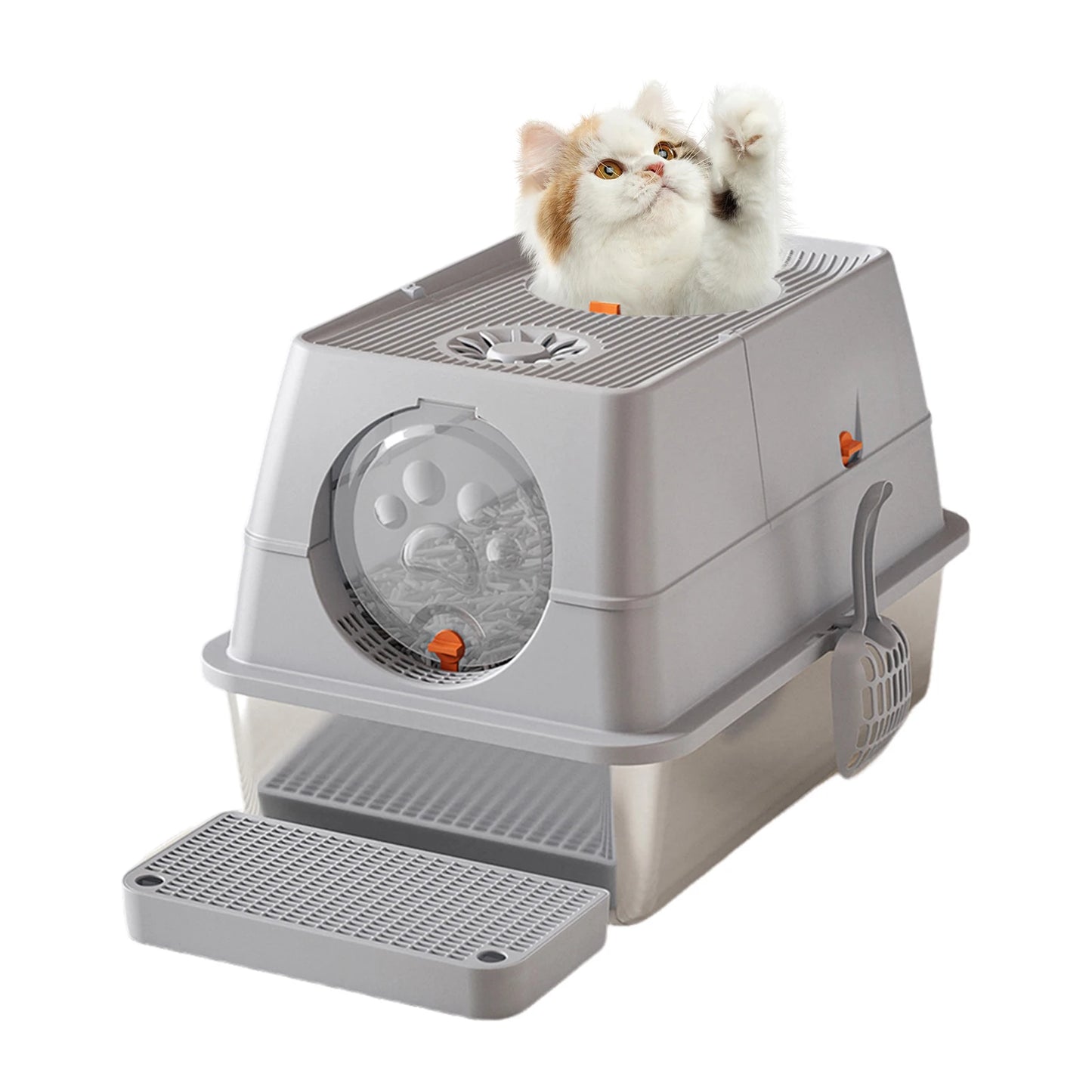 HiMIS Cat Litter Box With Lid Anti-Leakage Non-Stick