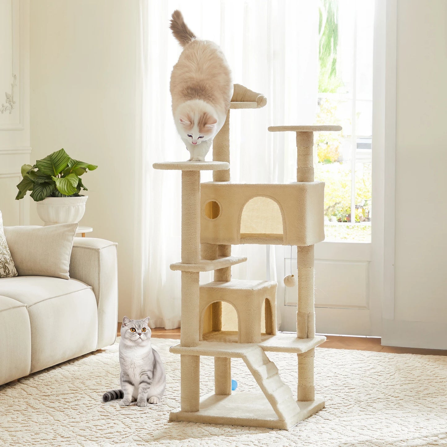 JHK Multi-Level Cat Tree Tower With Sisal Scratching Post