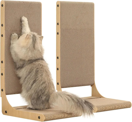 XMSJ Cat Scratching Board 2 Pack Indoor Vertical Scratchers