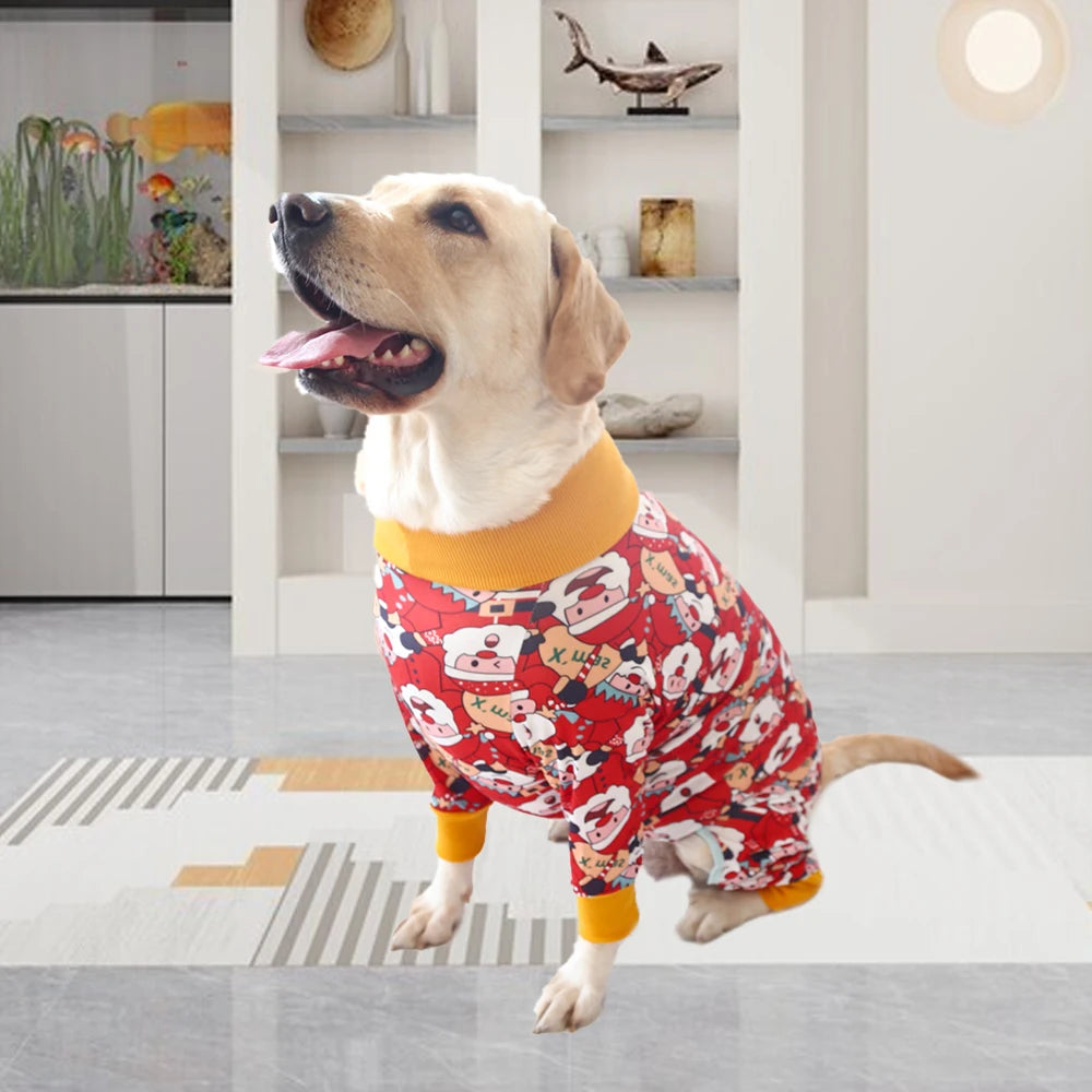 Guangdong Dog Pajama Santa Claus Onesie Soft Stretchable
