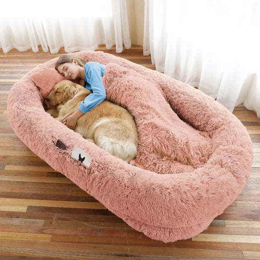 High-concerned Chemical Human Dog Bed With Washable Faux Fur Orthopedic