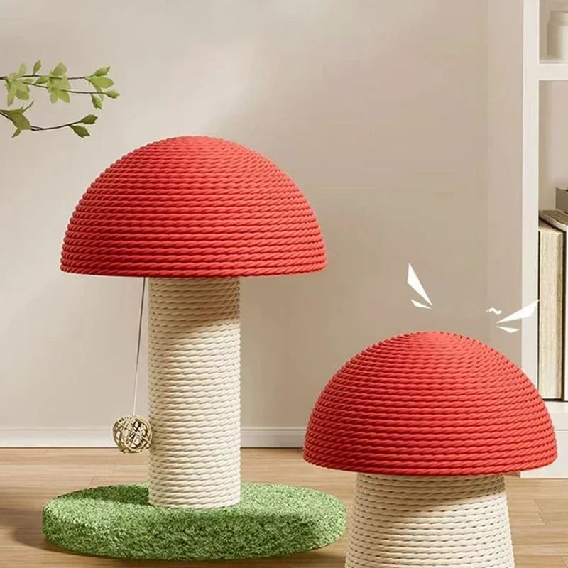 NONECN Cute Cat Scratching Board Kitten Climbing Mushroom Toy