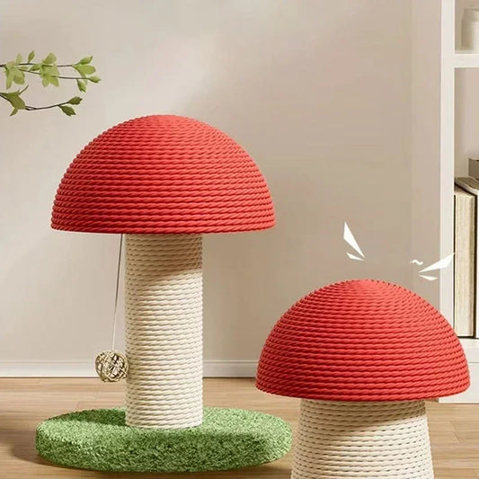 NONECN Cute Cat Scratching Board Kitten Climbing Mushroom Toy