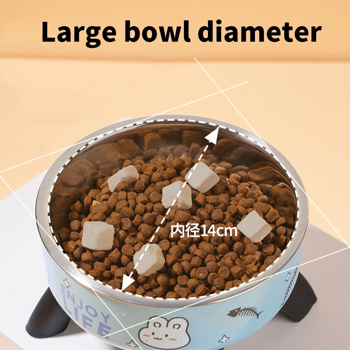 Stainless Steel Pet Bowl For Dogs And Cats Neck Protection