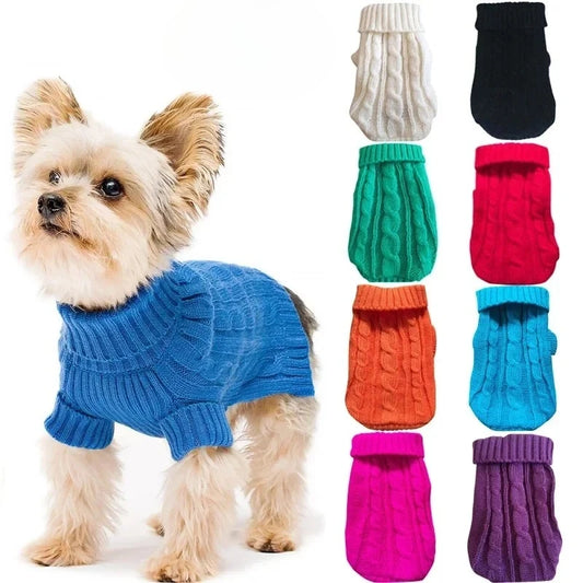 Warm Knitted Dog Sweater Winter Wear For Chihuahua Puppy Dogs