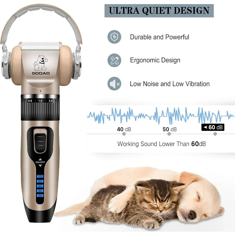 Hign-concerned Dog Clippers Grooming Kit 2 Blade Set Thick Coats