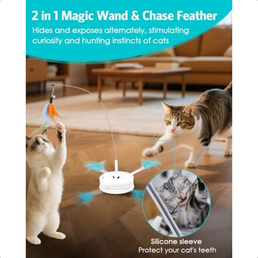 Interactive Cat Toy With Suction Cup For Indoor Cats