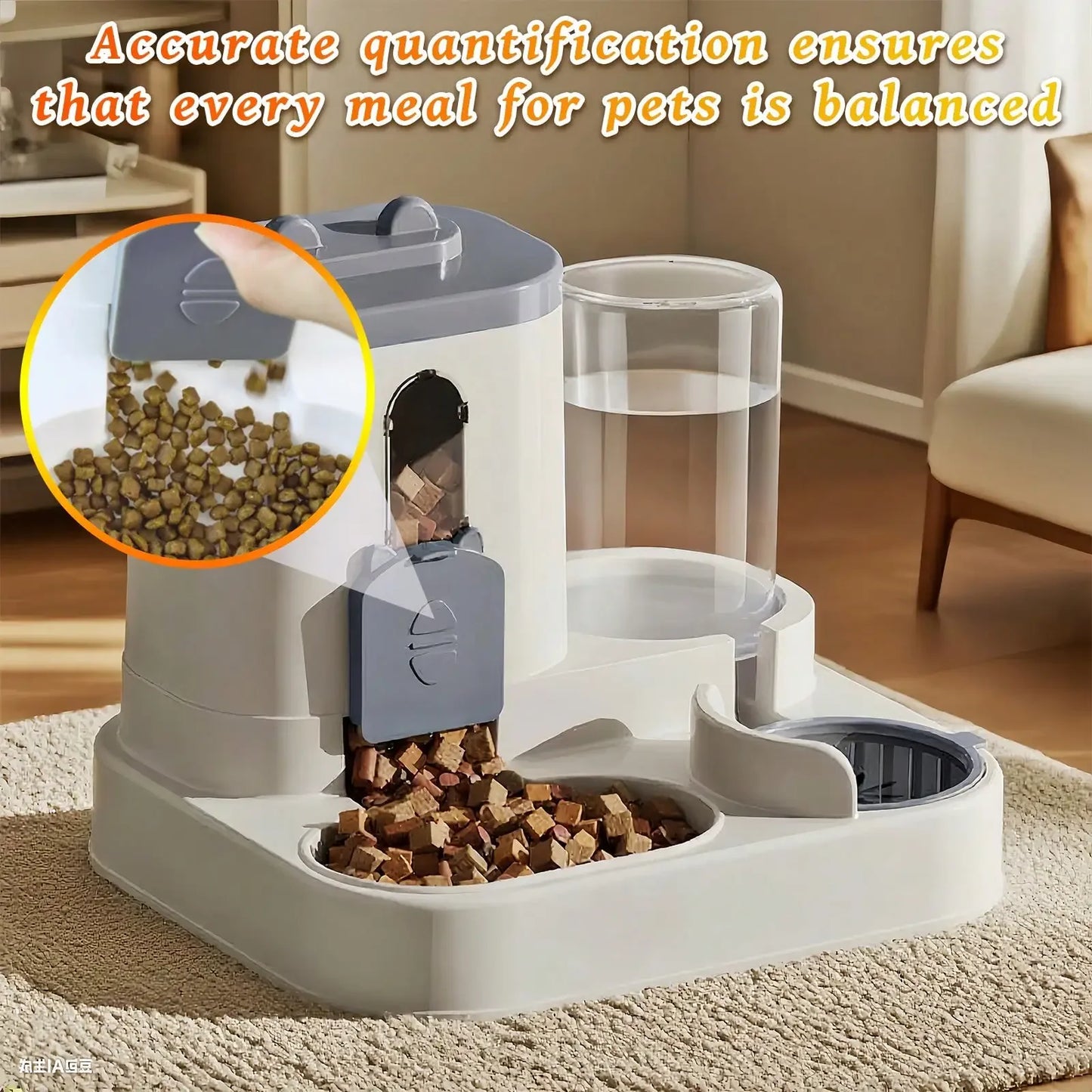 Automatic Cat Feeder and Water Dispenser Set for Pets