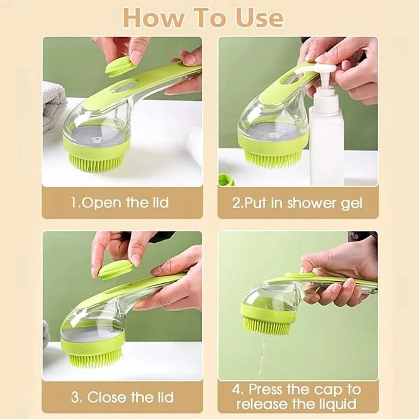 Multifunctional Pet Shampoo Brush and Liquid Bathing Massage Brush