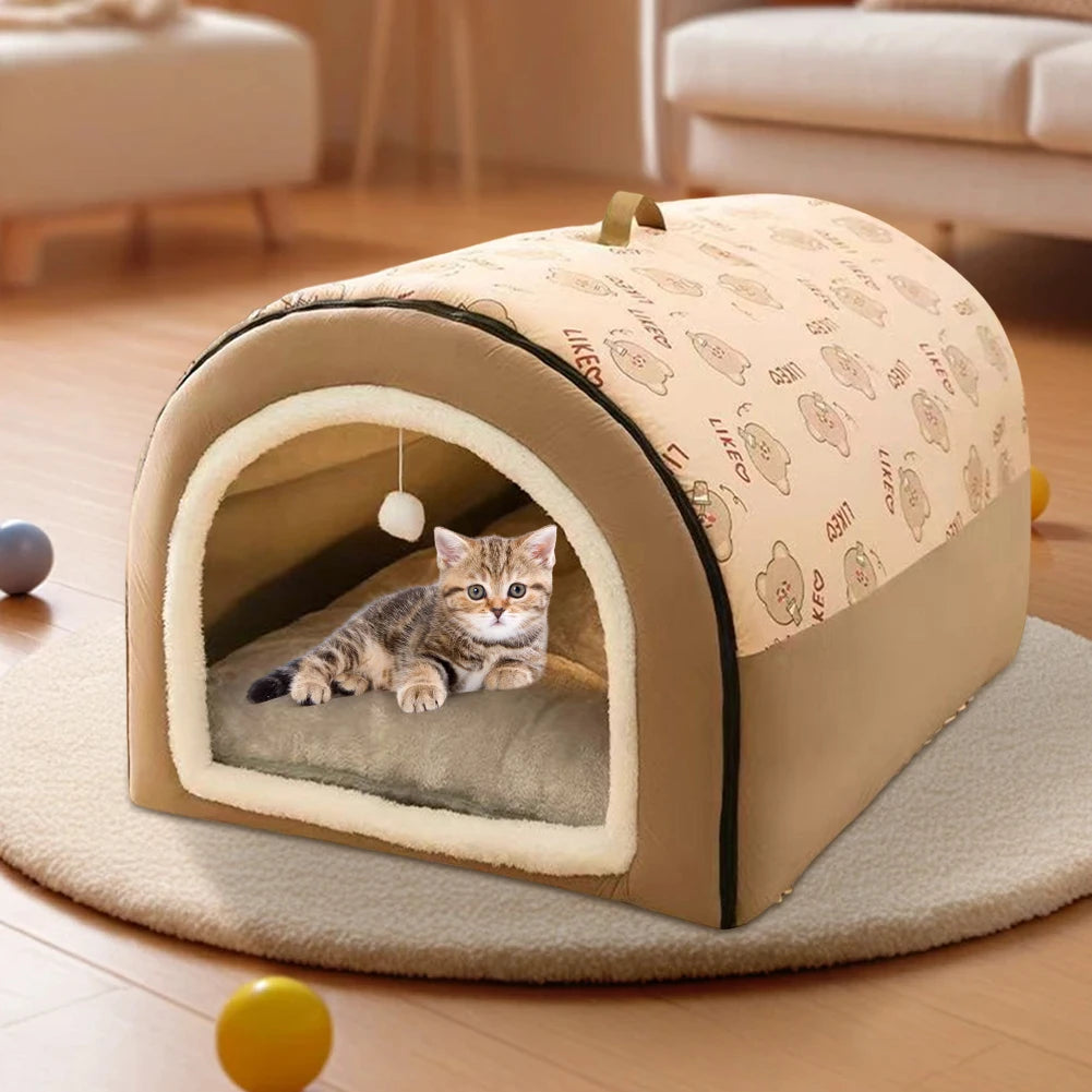 alloetCN Cute Removable Washable Pet House for Cats and Dogs