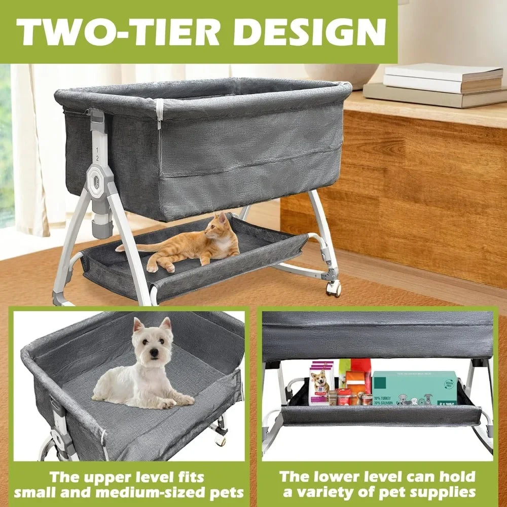 XMSJ Customizable Adjustable Dog Bunk Bed For Small Pets