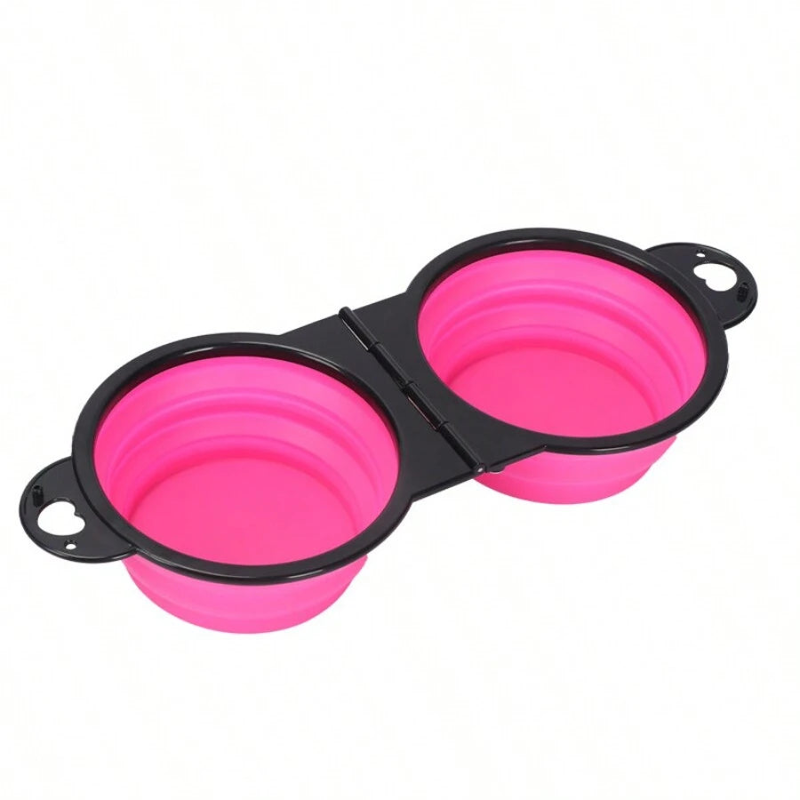 ZHUOJI 2-in-1 Foldable Dual Feeding Bowl for Dogs and Cats