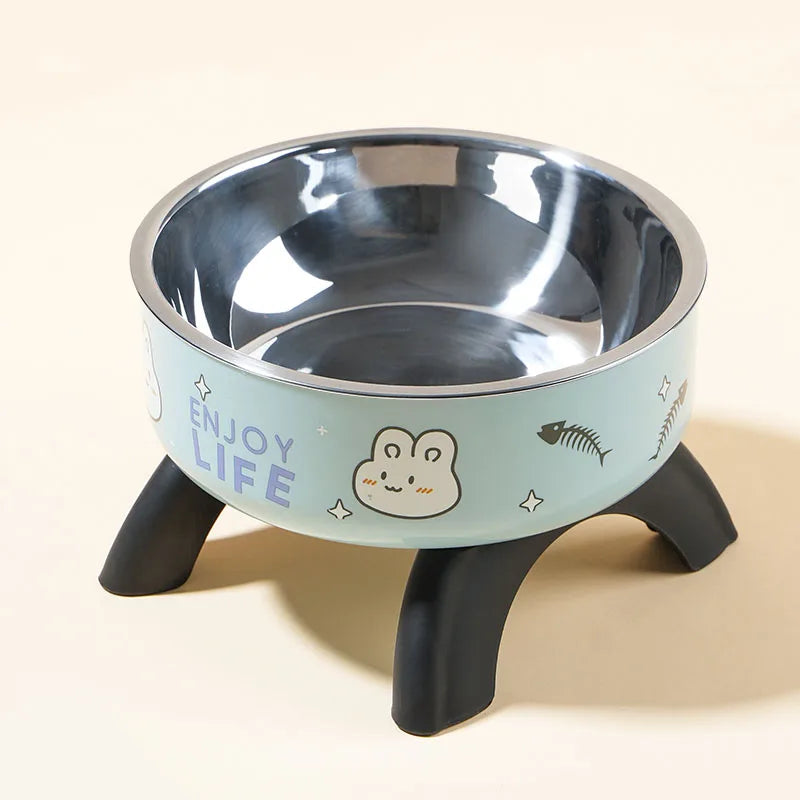 Stainless Steel Pet Bowl For Dogs And Cats Neck Protection
