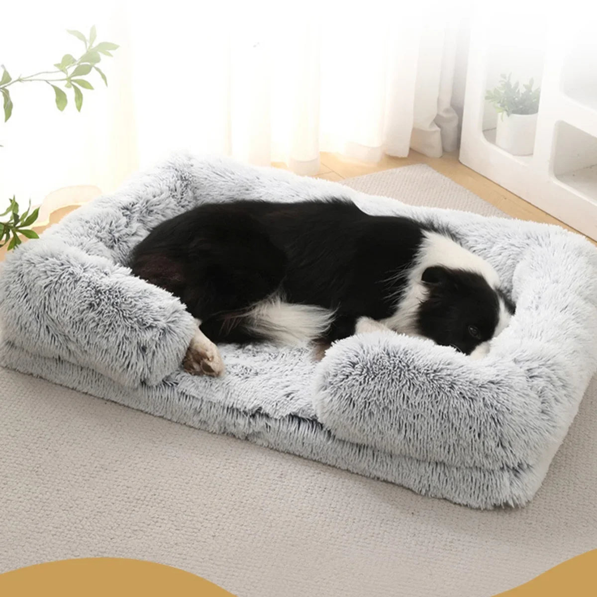Plush Dog Bed Winter Thickened Pad Sofa With Removable Mat