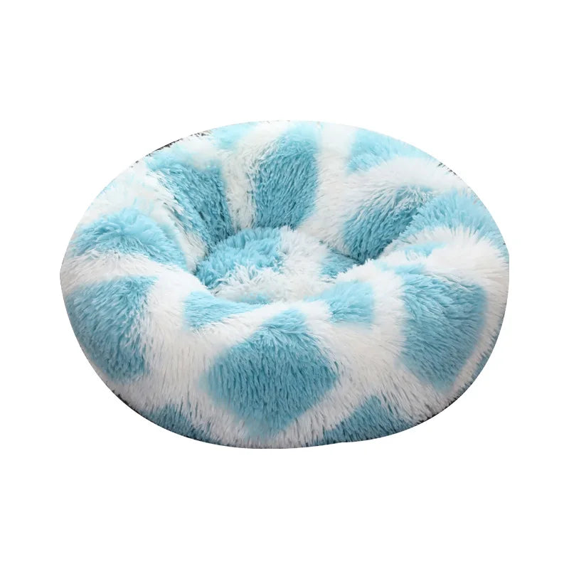 NONECN Cat Bed Washable Plush Donut Bed for Cats Soft