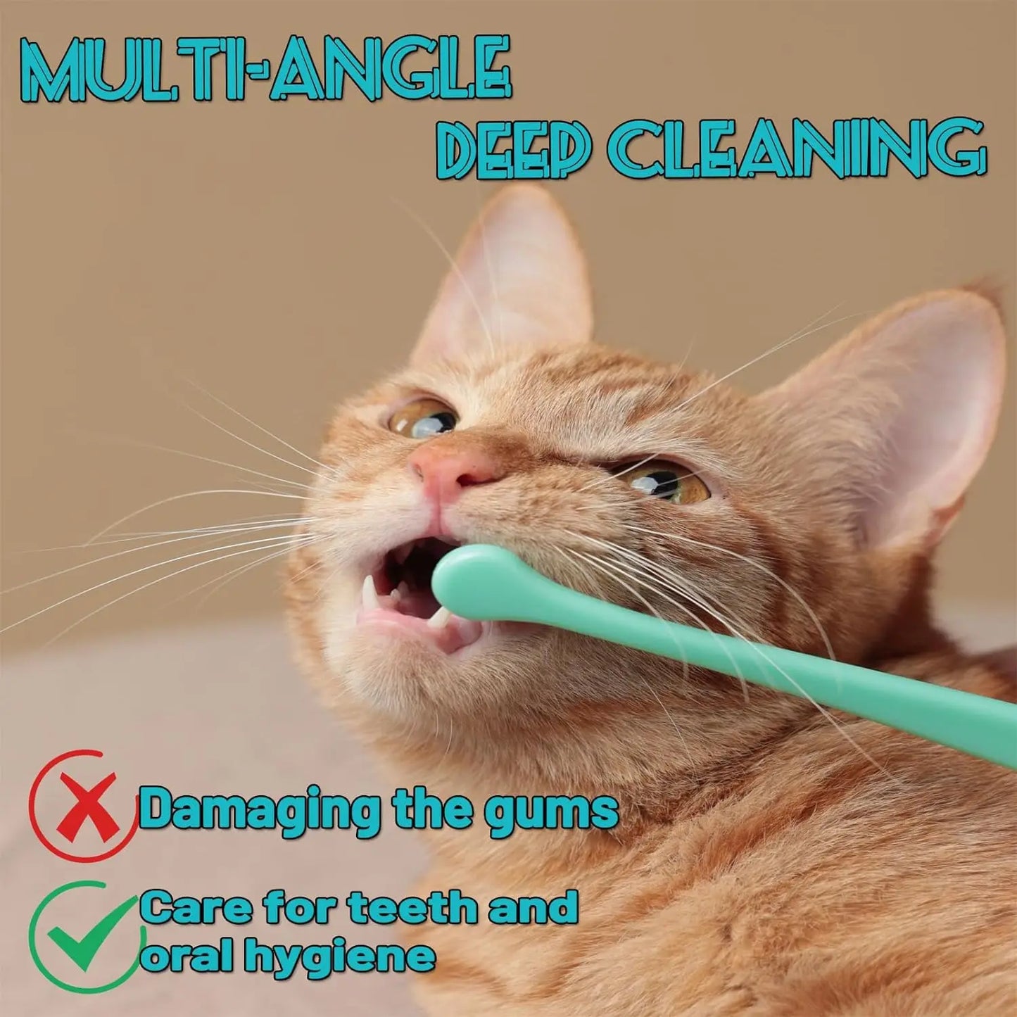 YTYIN Dog Cat Toothbrush Micro Head For Pet Dental Care