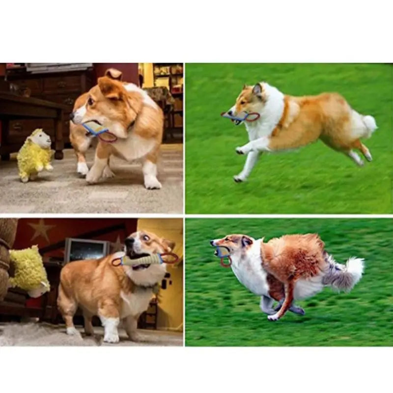 Dog Teether Chew Toy Jute Bite Pillow For Puppy Training