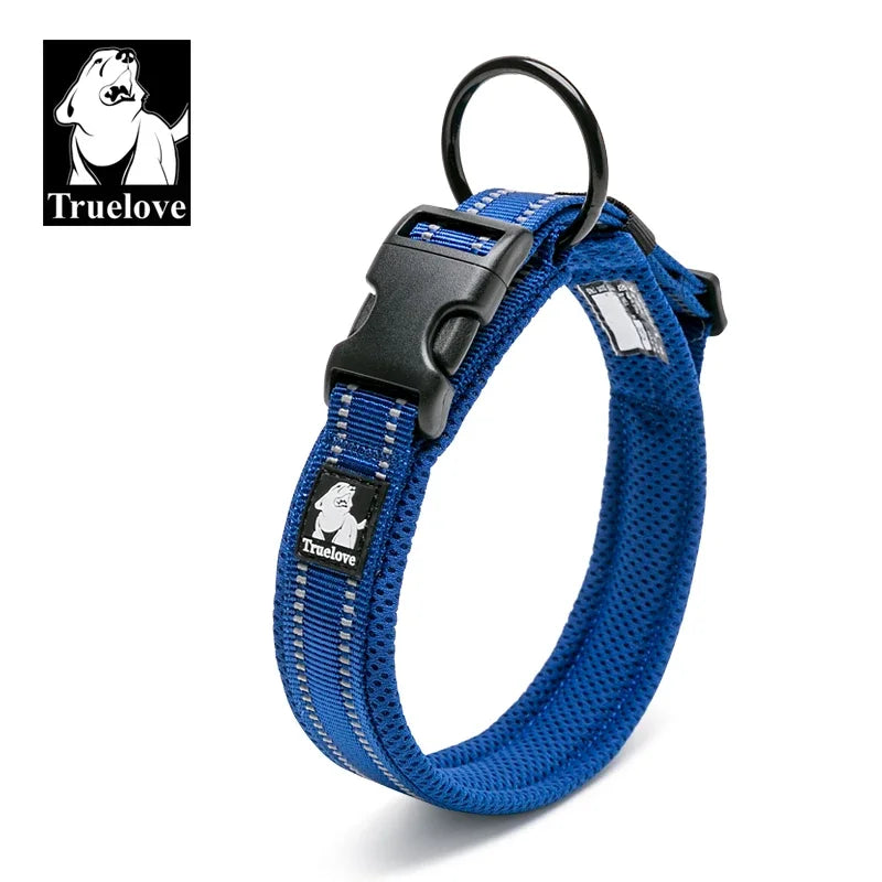 TRUELOVECN Truelove Nylon Adjustable Padded Reflective Dog Collar TLC5011