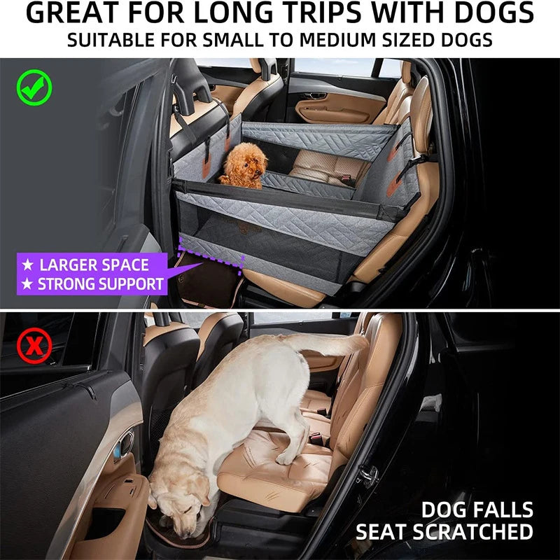 Extended Dog Car Seat Cover Luxury Oxford Back Seat