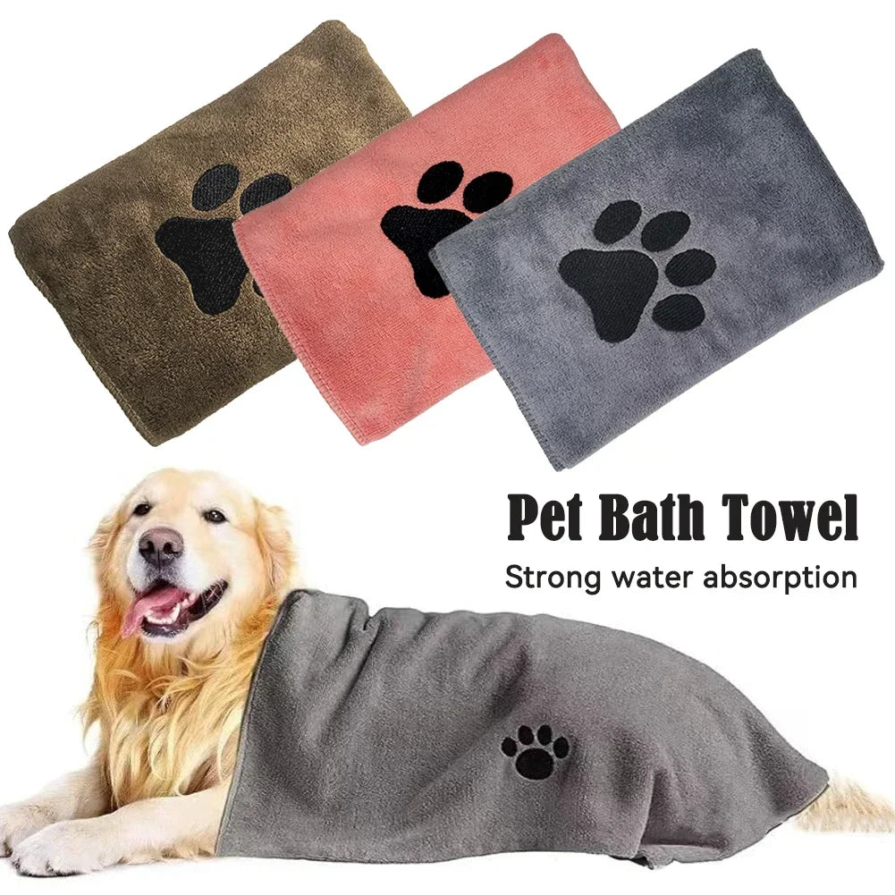 Microfiber Pet Bath Towel Super Absorbent For Dogs Cats