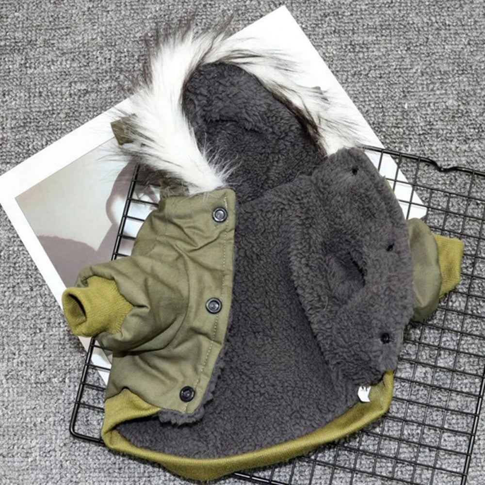 Dog Jacket With Harness Winter Windproof Coat For Outdoor Hiking
