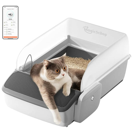 VOFORD Automatic Smart Cat Litter Box Self Cleaning Semi Enclosed