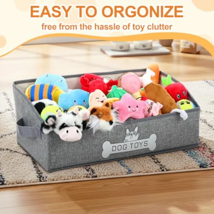 YAO HUI HUANG Dog Toy Set SqueakyCrinkle No Stuffing StorageBox