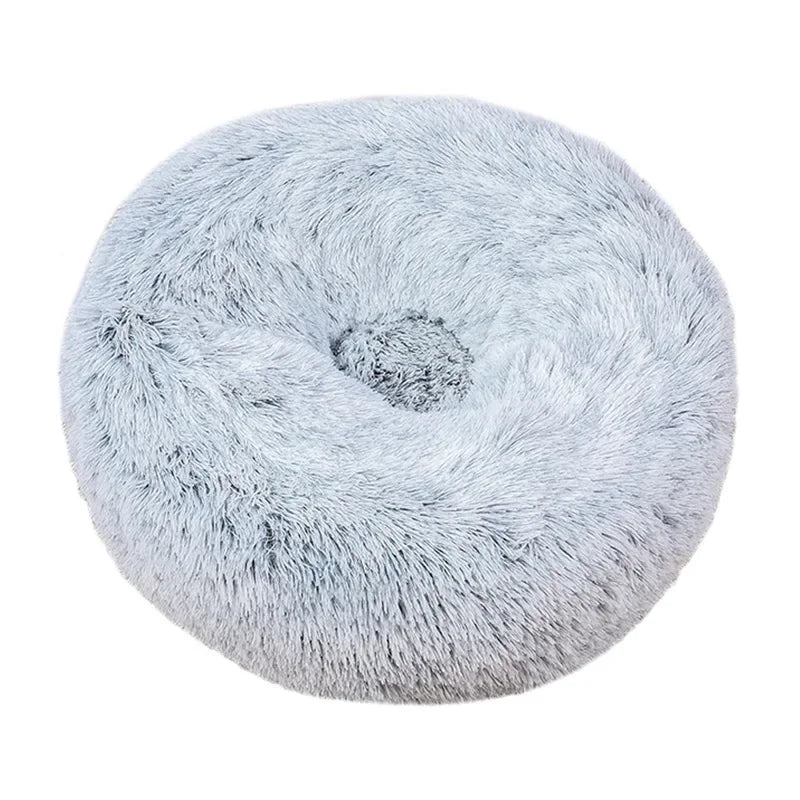 NONECN Cat Bed Washable Plush Donut Bed for Cats Soft
