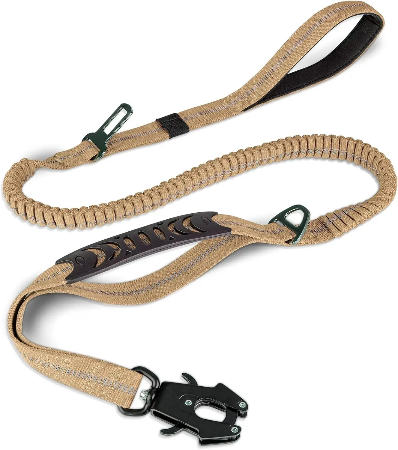 Reflective Shock Absorbing Car Seatbelt Leash For Large Dogs