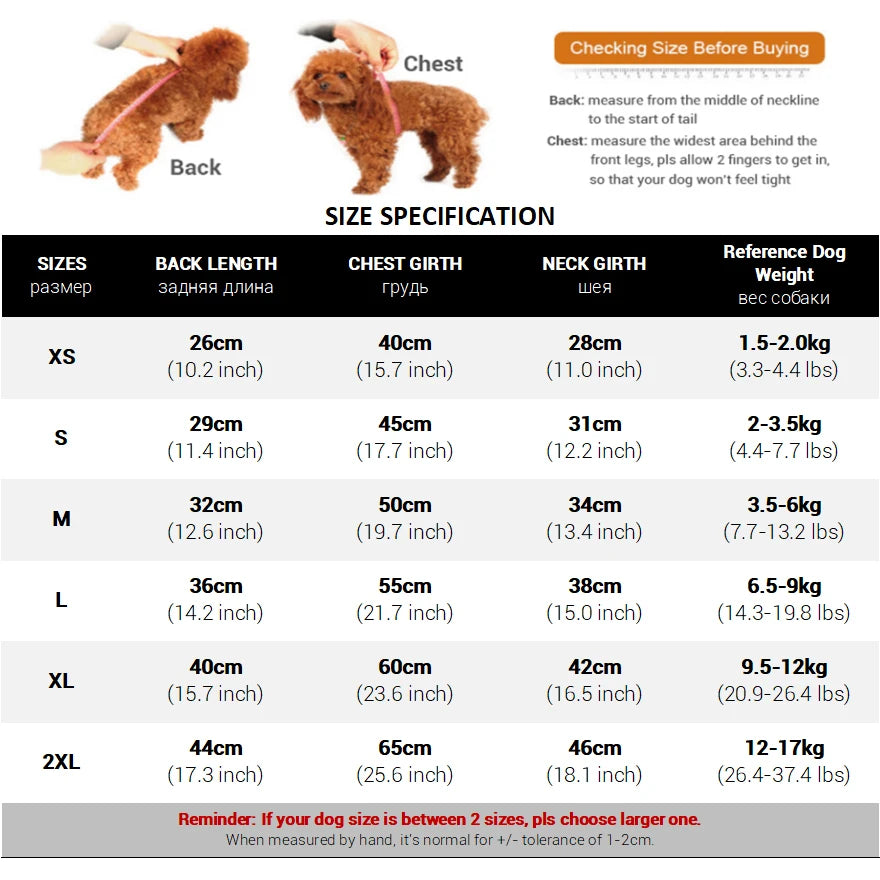 Glorious Kek Winter Dog Overalls Jacket Waterproof Lightweight Padded