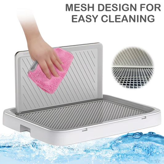 Alloet Dog Potty Tray With Pee Wall Pan Indoor Training