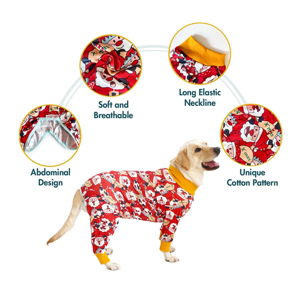 Guangdong Dog Pajama Santa Claus Onesie Soft Stretchable