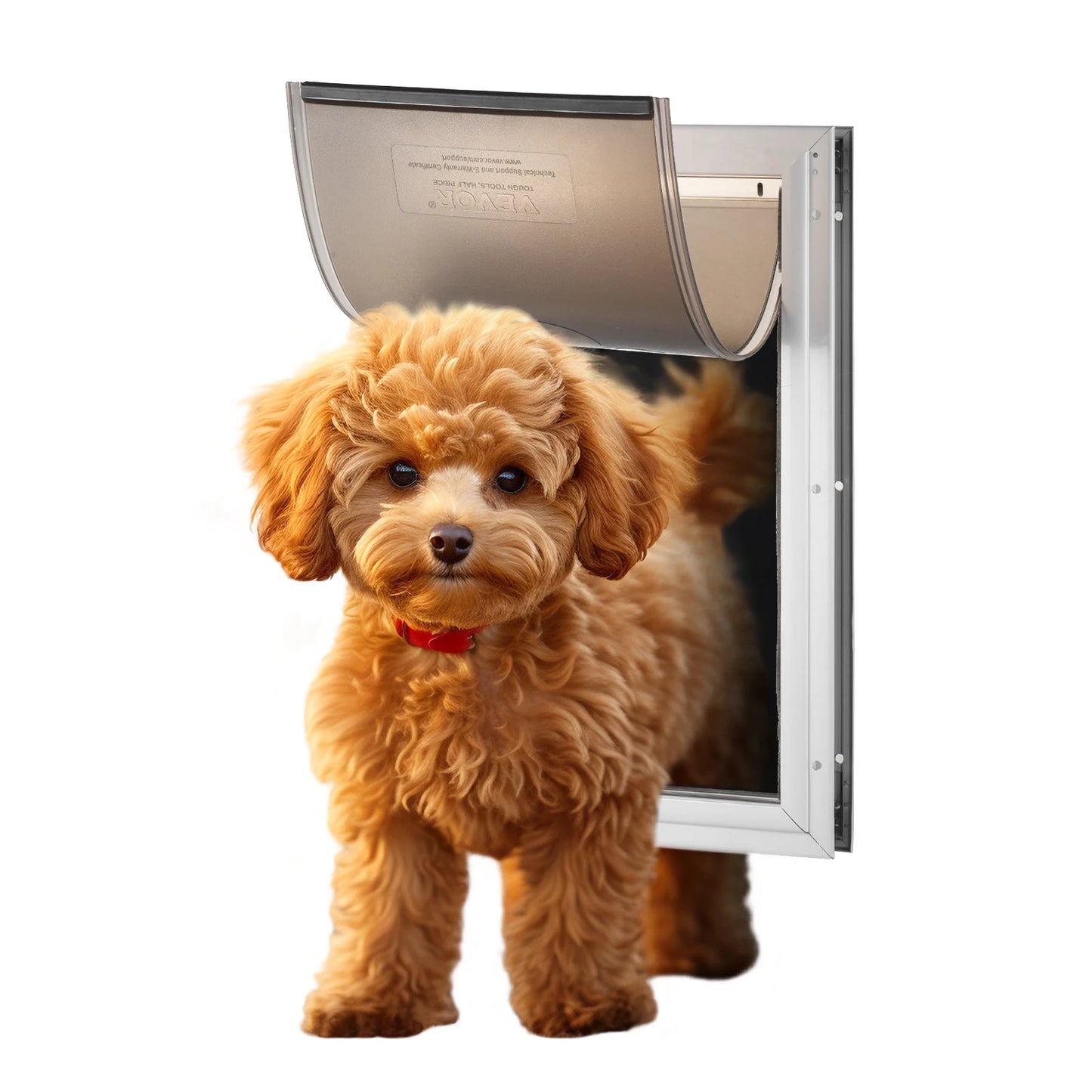 Aluminum Frame Pet Door With Lock And Weatherproof Flap
