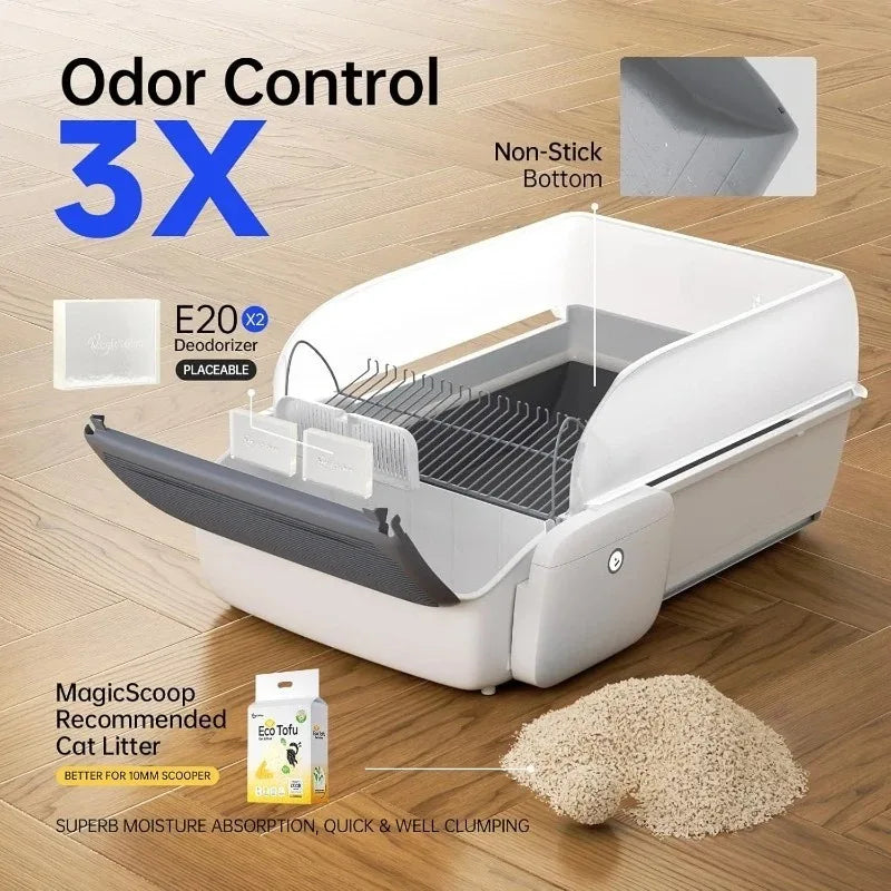 VOFORD Automatic Smart Cat Litter Box Self Cleaning Semi Enclosed