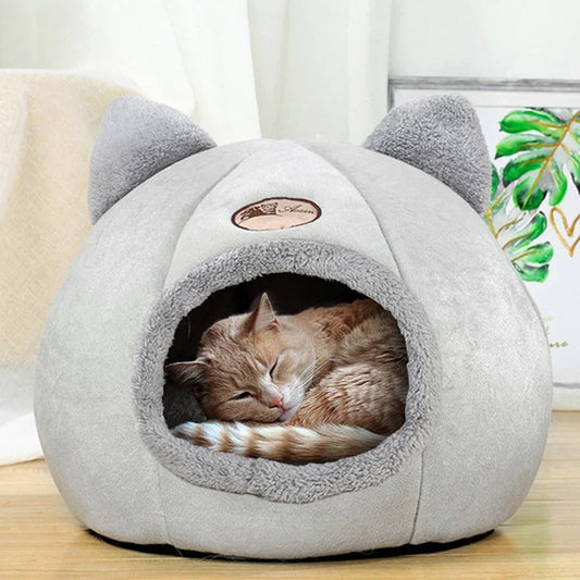 Winter Warm Cat Cave Bed Nest For Cats And Kittens