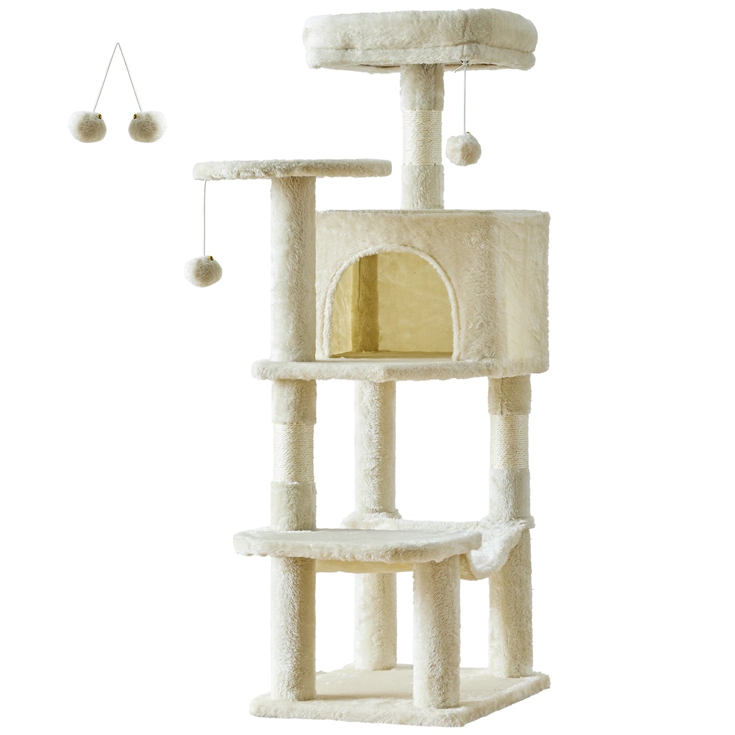JHK Four Level Multi Cat Climbing Cat Tree Tower Sisal