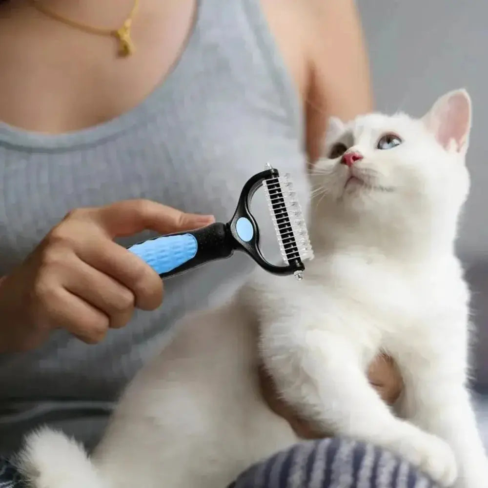 Double Sided Stainless Steel Pet Grooming Brush Dog Cat Hair Remover Comb Tangle Removal Pet Supplies by Furtastic Pet Essentials