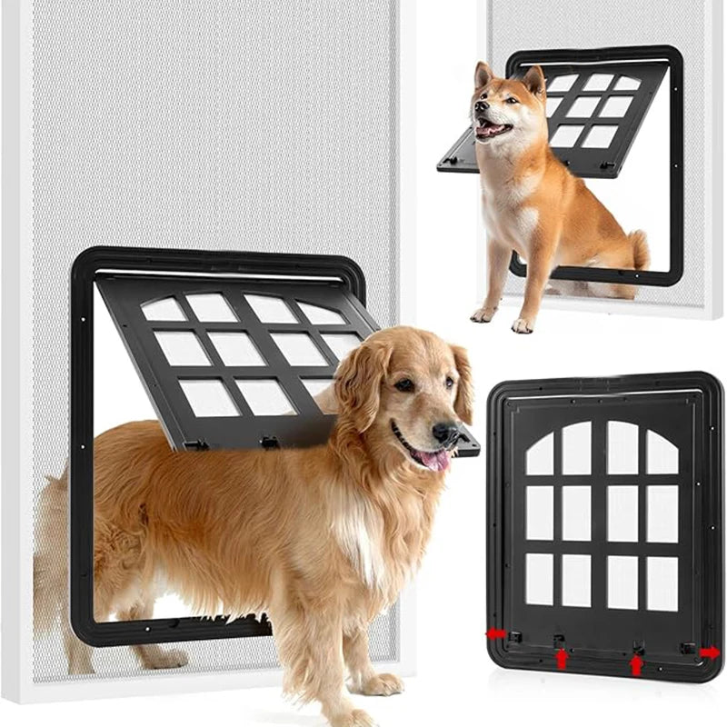 NONEDog Door Universal Screen Door Flap With 4 Entries