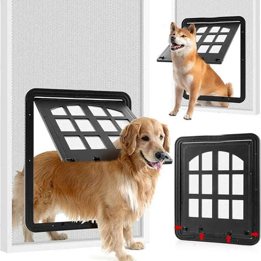 NONEDog Door Universal Screen Door Flap With 4 Entries