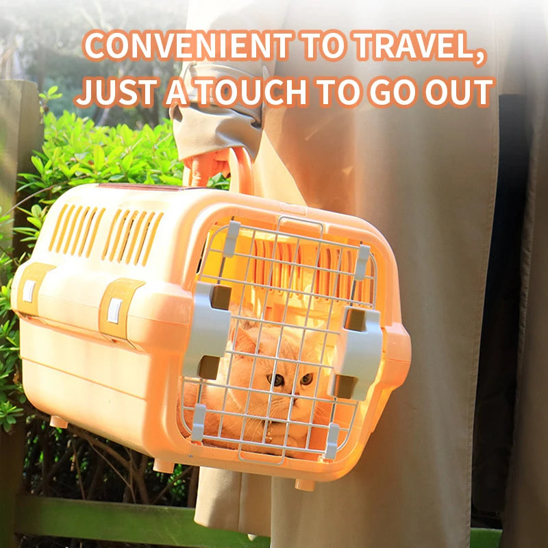 Outdoor Portable Cat Carrier Large Capacity Ventilated Cage For Pets