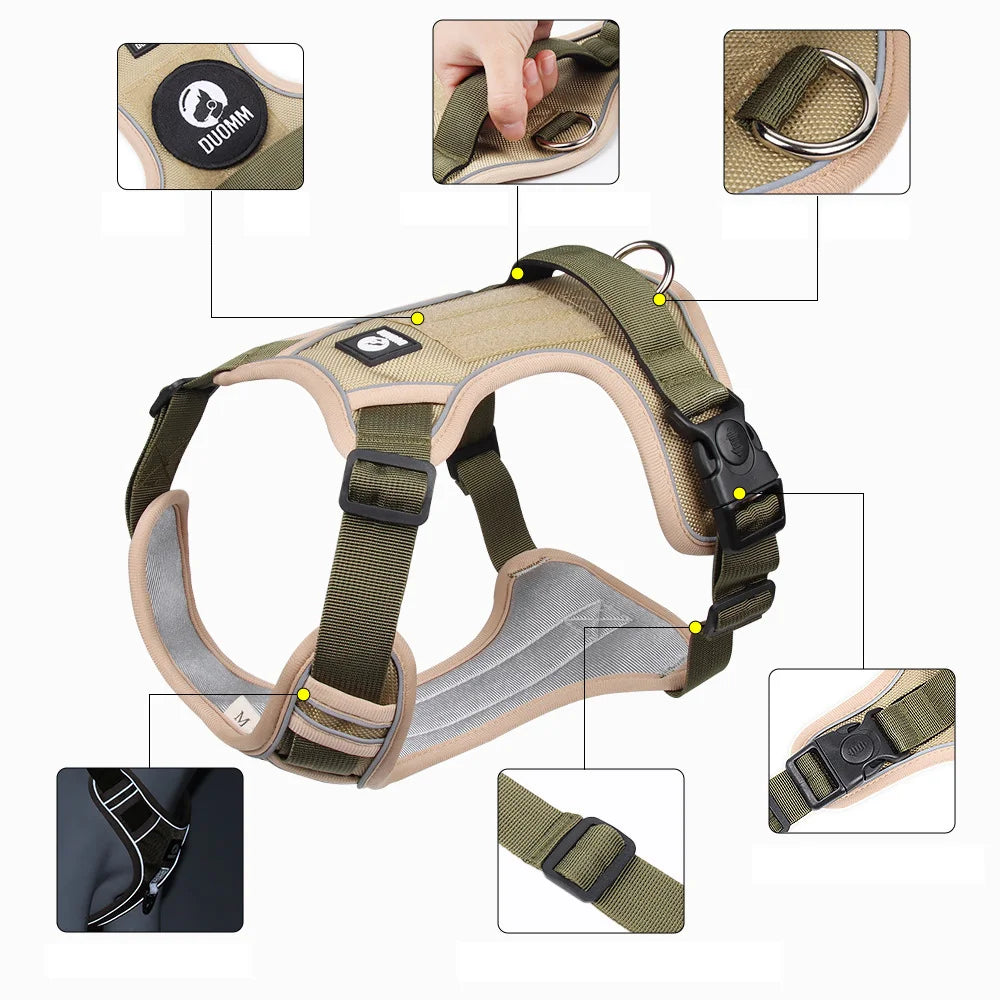 Guangdong Military Dog Breathable Harness Reflective Vest For Training